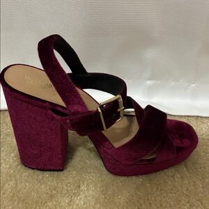 Mossimo Supply Co. Burgundy Velvet Heels